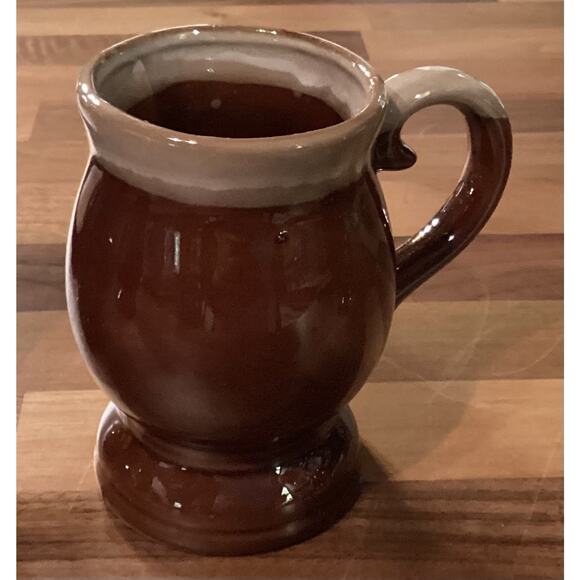 Set Of 4 Vintage Drip Glazed Stoneware Pottery Cup Mugs Taiwan - Picture 8 of 9